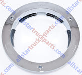 4" Round Chrome Bezels Flange Stop Turn Tail Light Covers Rings for Truck Trailer Kenworth Peterbilt